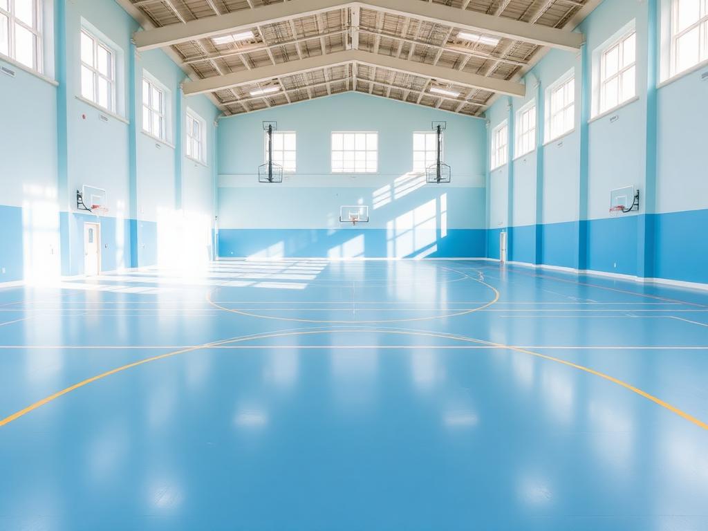 School hall resin floor